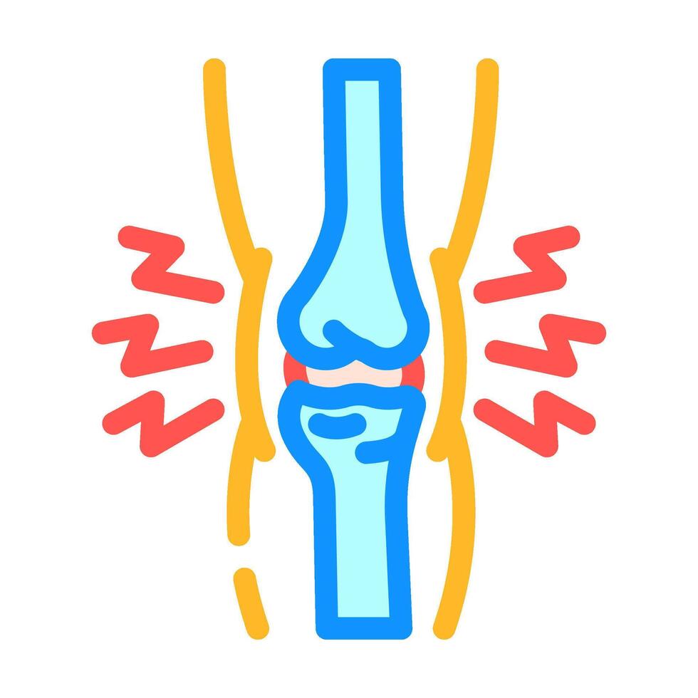 joint pain obesity overweight color icon illustration vector