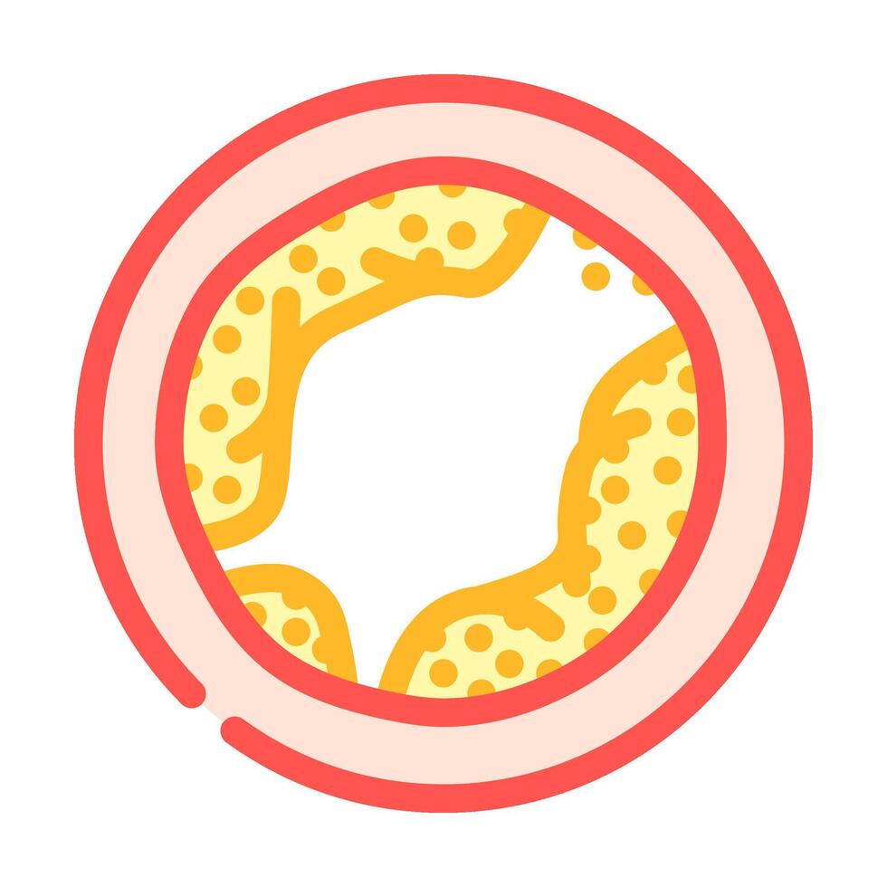 high cholesterol obesity overweight color icon illustration vector