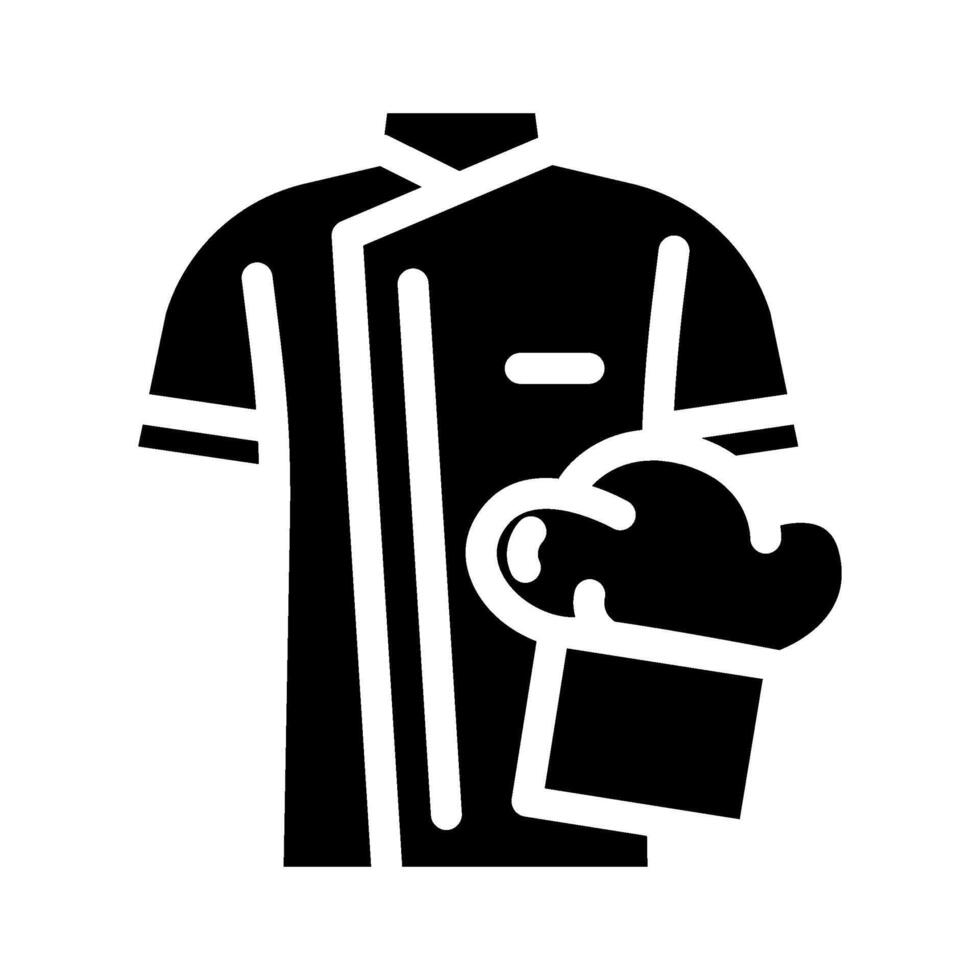 chef uniform restaurant glyph icon illustration vector