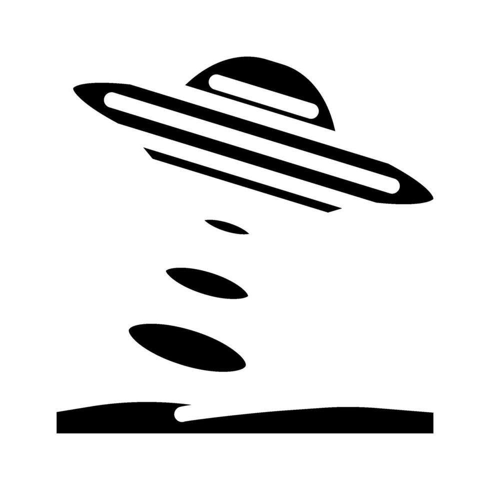 ufo unsolved mystery glyph icon illustration vector