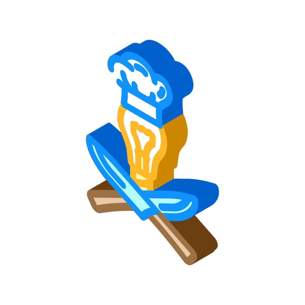 culinary creativity restaurant chef isometric icon illustration vector