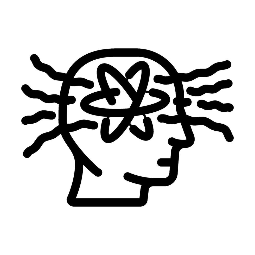 consciousness unsolved mystery line icon illustration vector