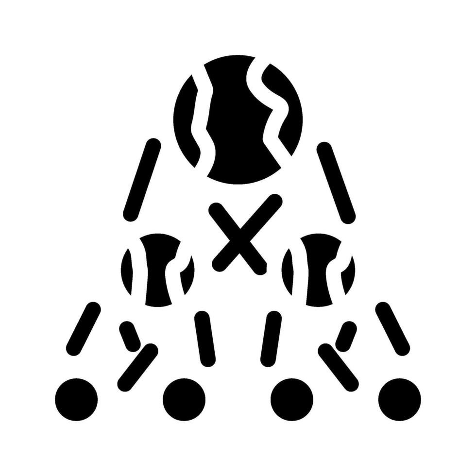 el existencia de paralelo universos glifo icono ilustración vector