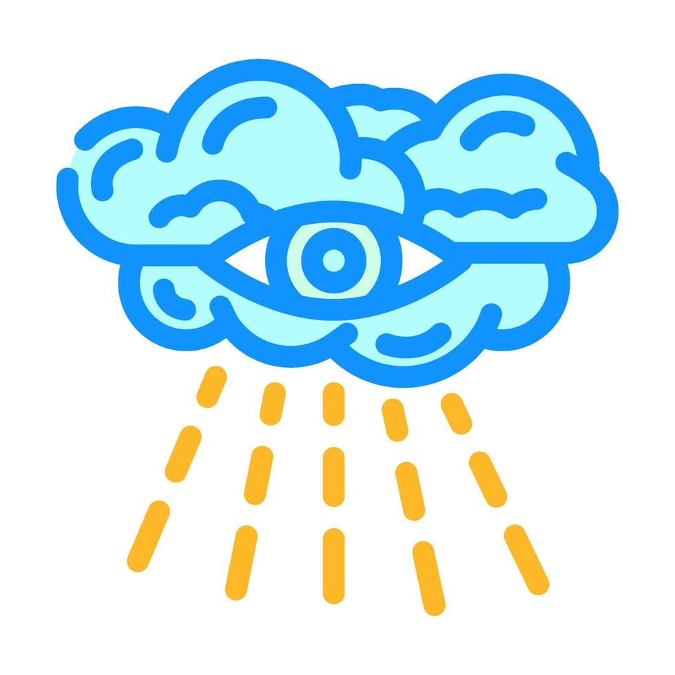 Dios no resuelto misterio color icono ilustración vector