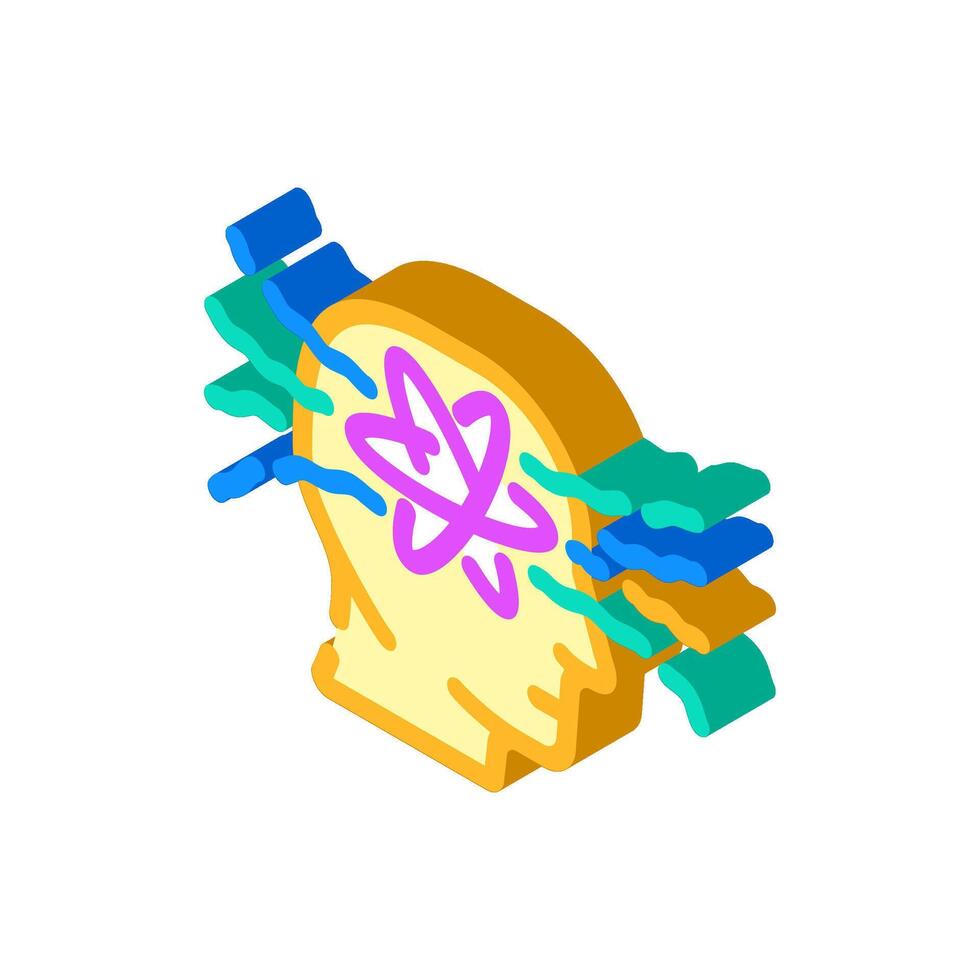 consciousness unsolved mystery isometric icon illustration vector