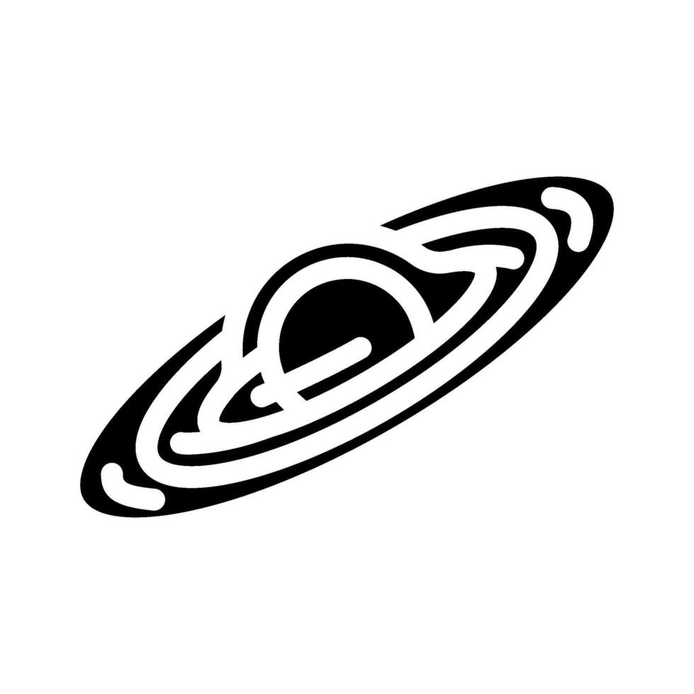 black holes unsolved mystery glyph icon illustration vector