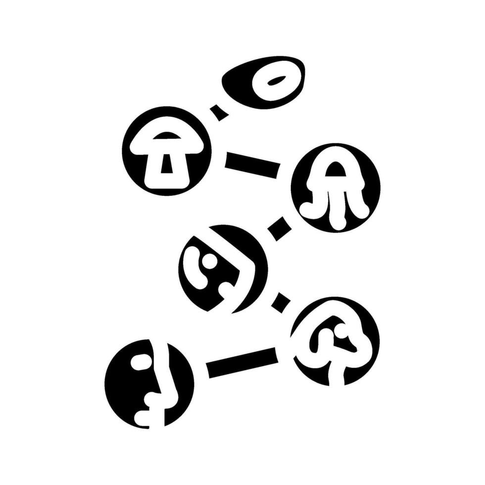 origin of life unsolved mystery glyph icon illustration vector