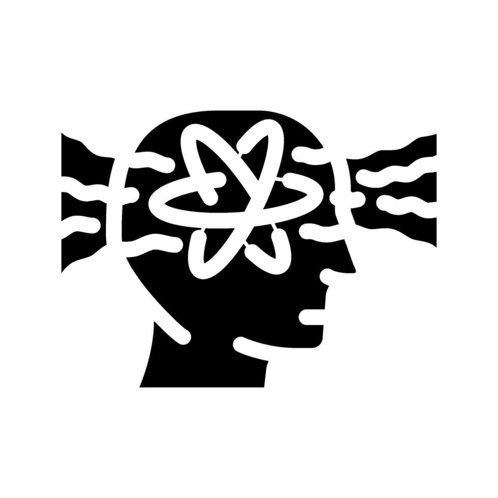 consciousness unsolved mystery glyph icon illustration vector