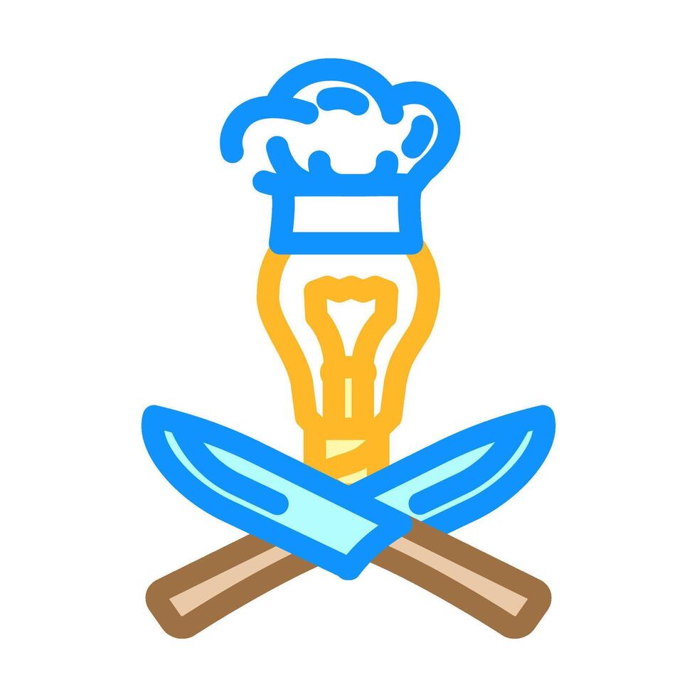 culinary creativity restaurant chef color icon illustration vector