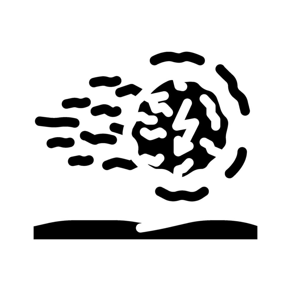 ball lightning unsolved mystery glyph icon illustration vector