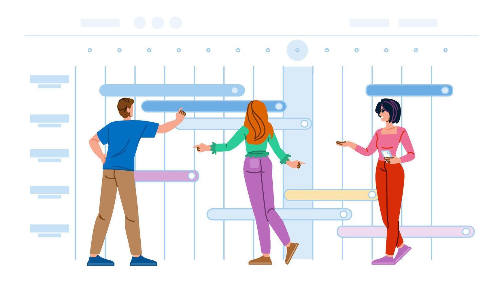 milestones project timeline vector