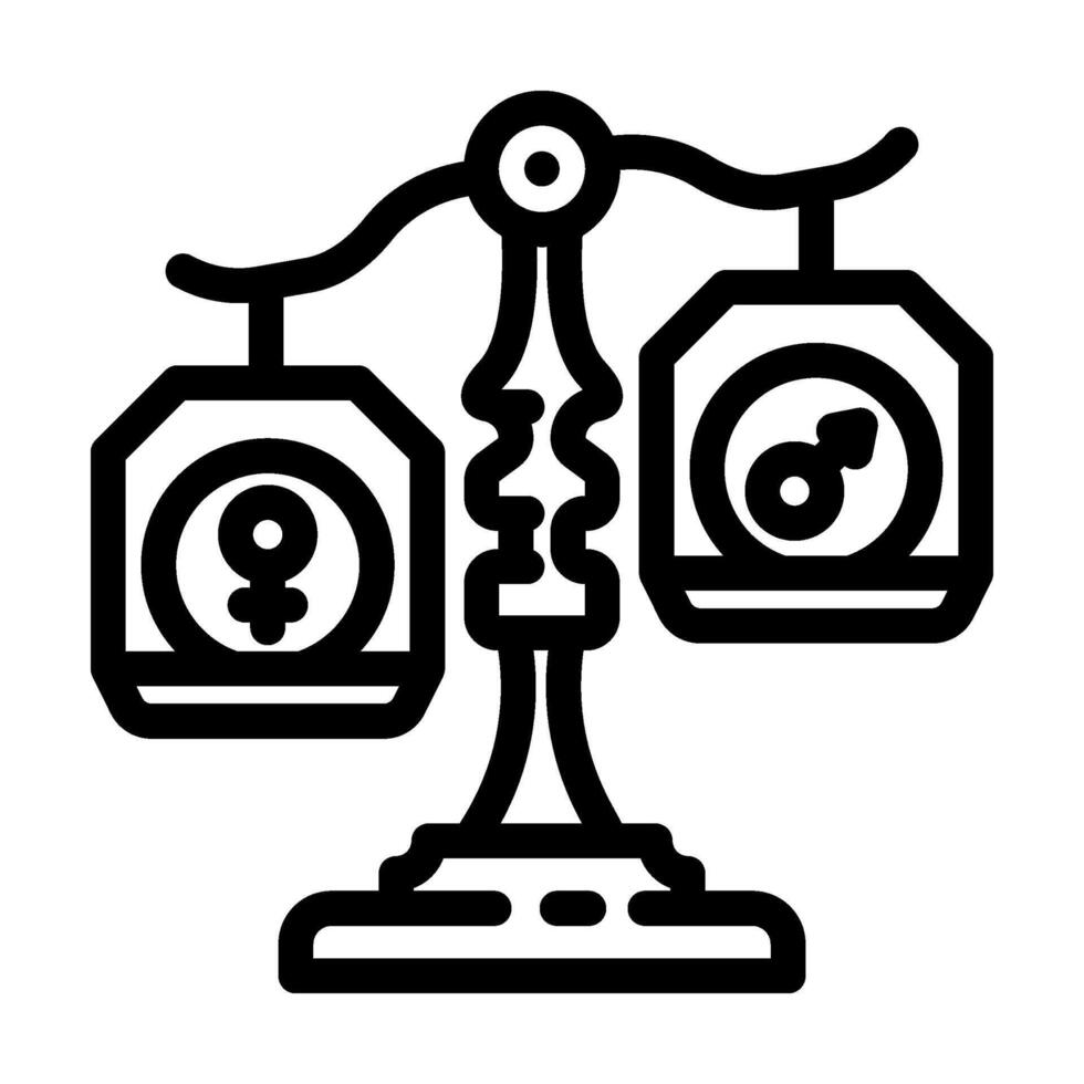 hormonal imbalance obesity overweight line icon illustration vector