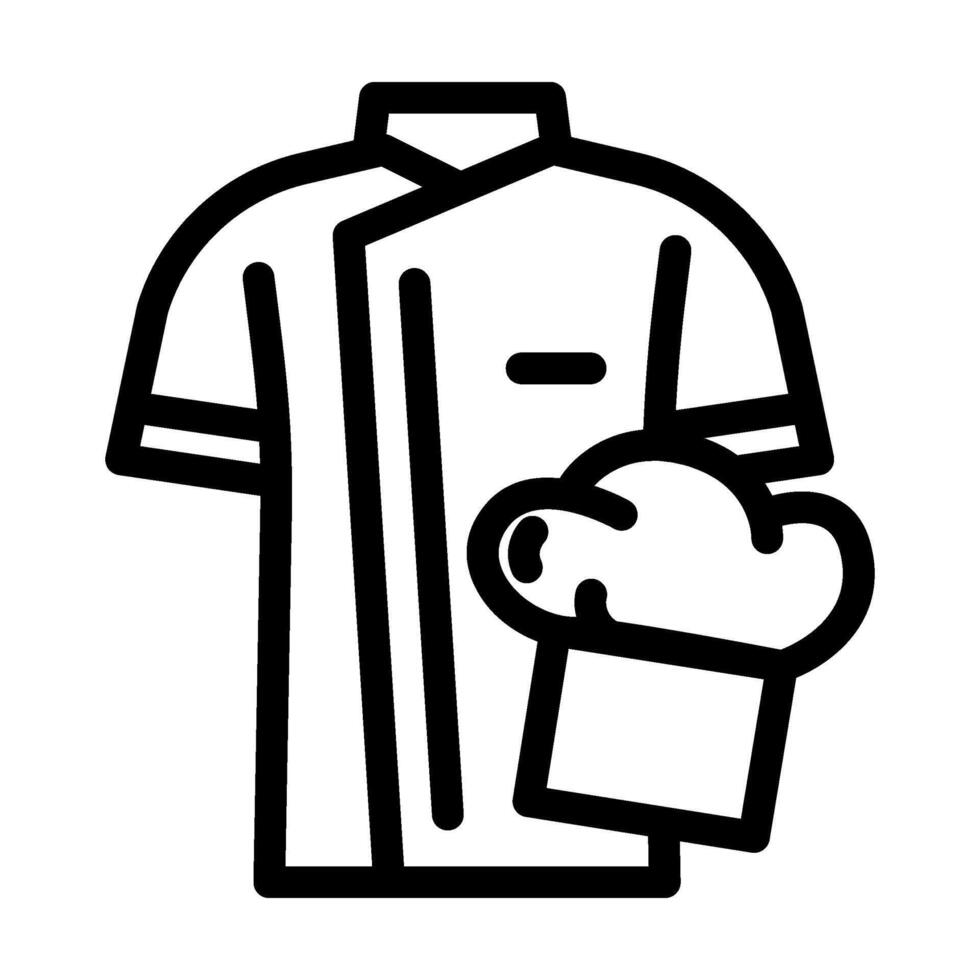 chef uniform restaurant line icon illustration vector