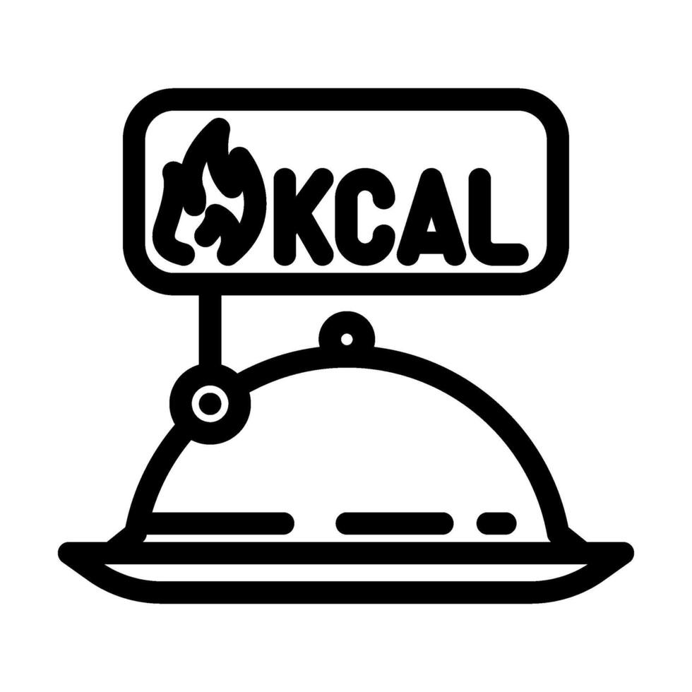 caloric intake obesity overweight line icon illustration vector
