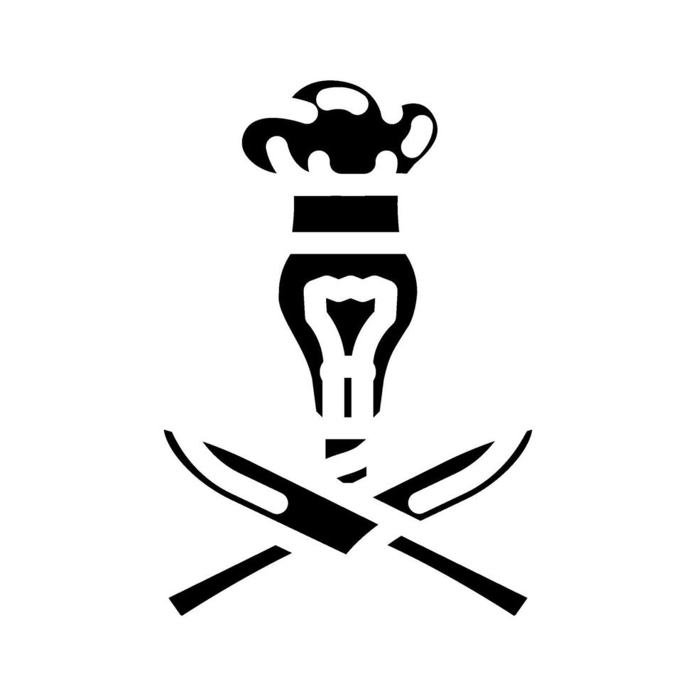 culinary creativity restaurant chef glyph icon illustration vector
