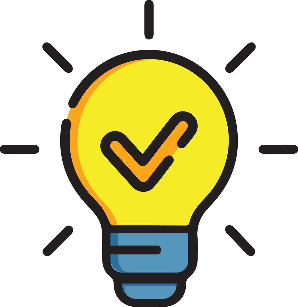 Light bulb icon on light background. vector