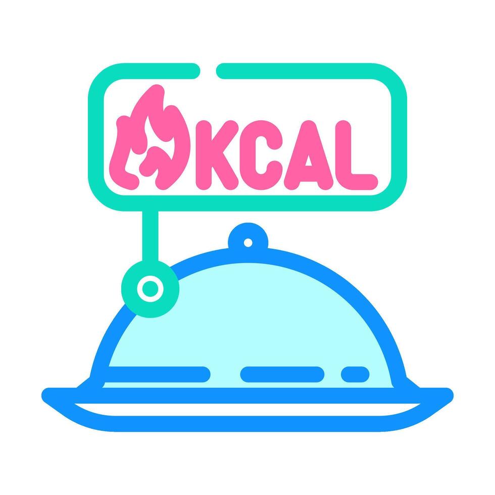caloric intake obesity overweight color icon illustration vector
