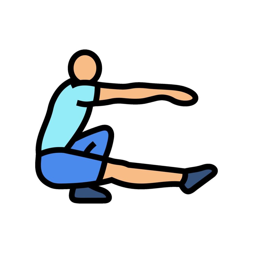pistol squats fitness exercise leg color icon illustration vector