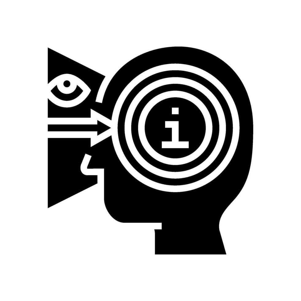 perception consumer behavior glyph icon illustration vector