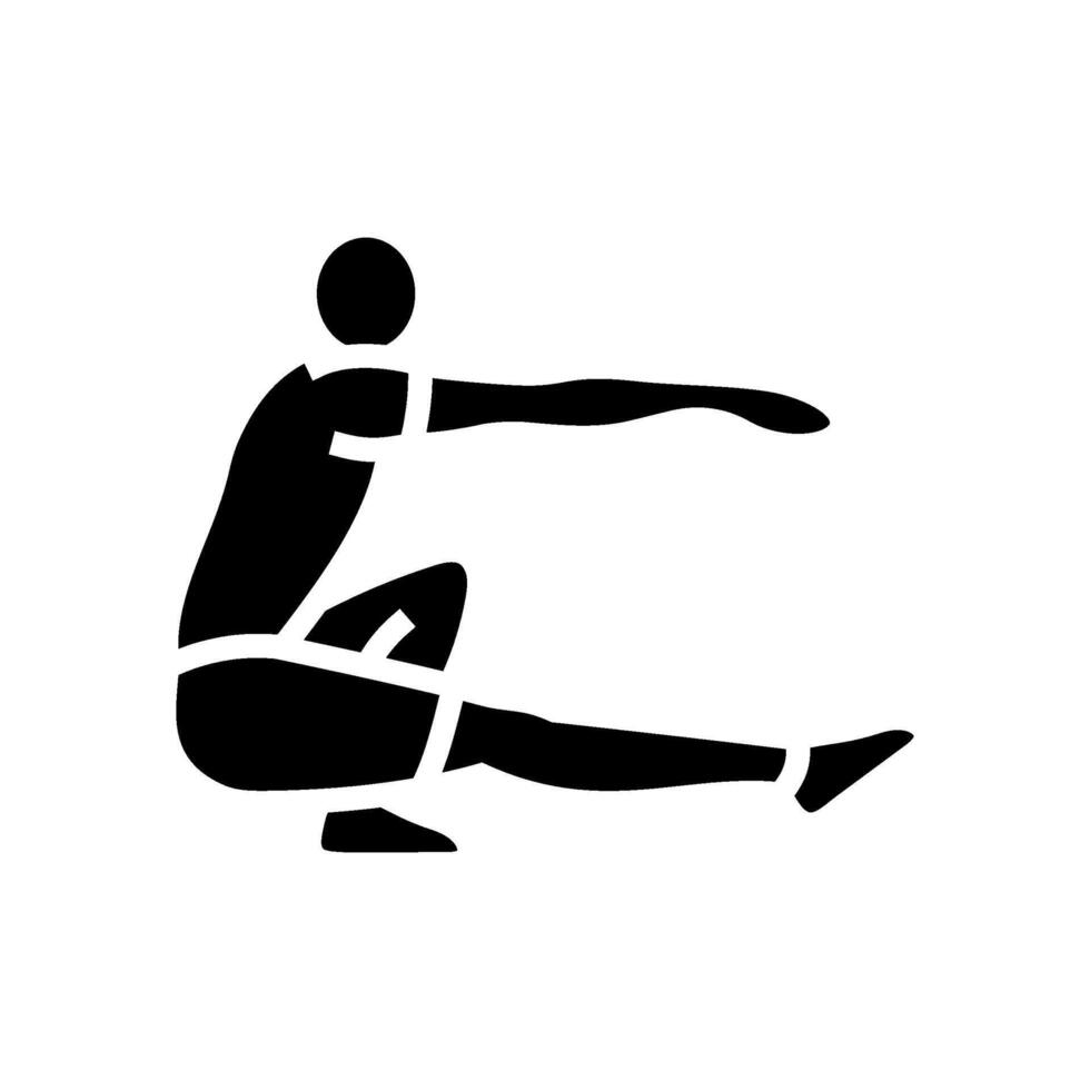 pistol squats fitness exercise leg glyph icon illustration vector