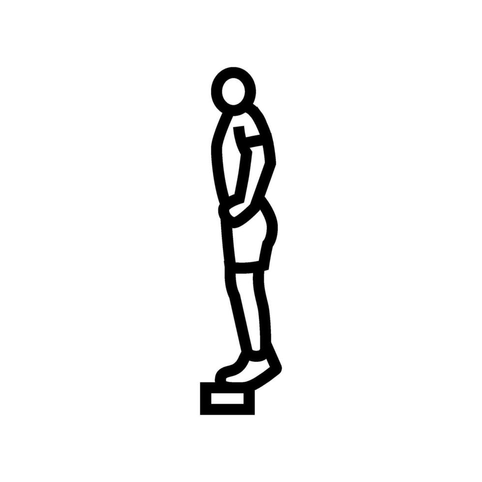 calf raises fitness exercise leg line icon illustration vector