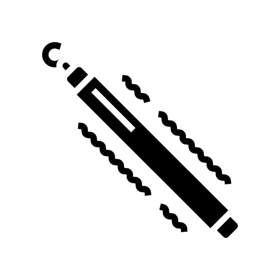 glow sticks rave retro glyph icon illustration vector