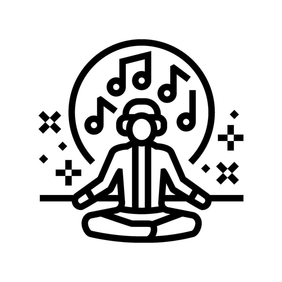 chillout area rave retro line icon illustration vector