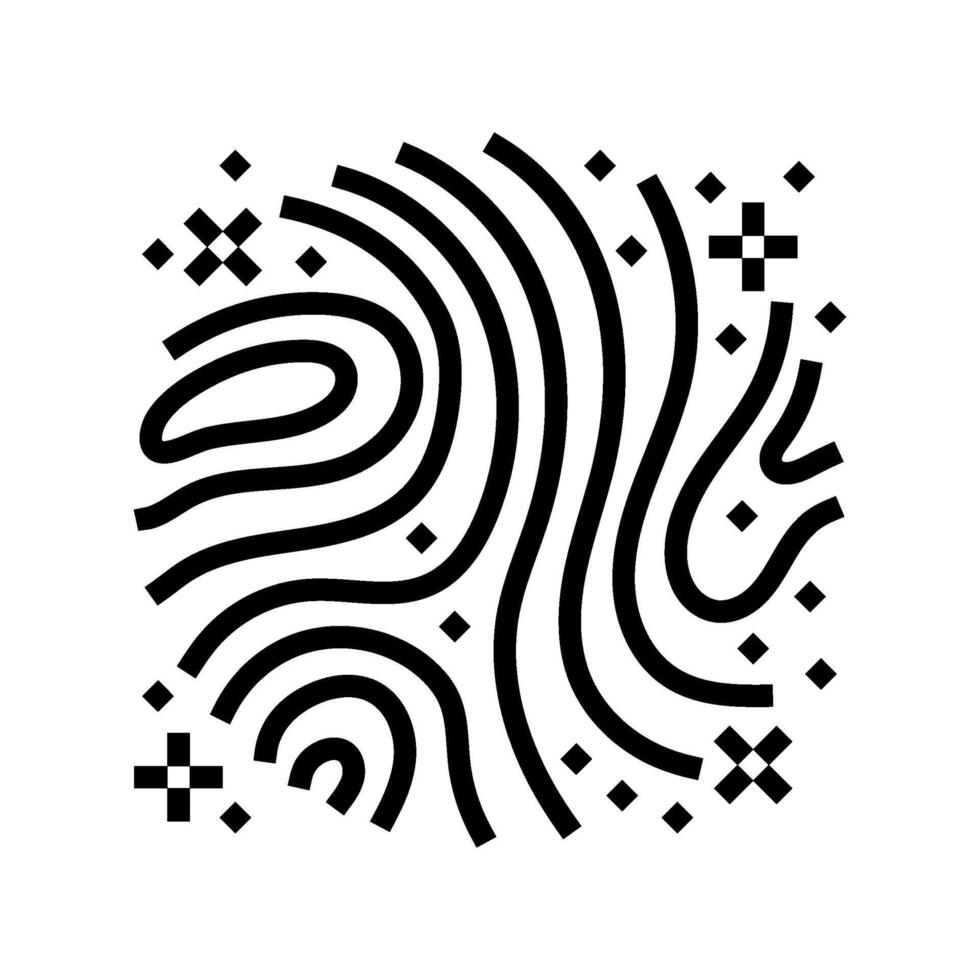 psychedelic visuals rave retro line icon illustration vector