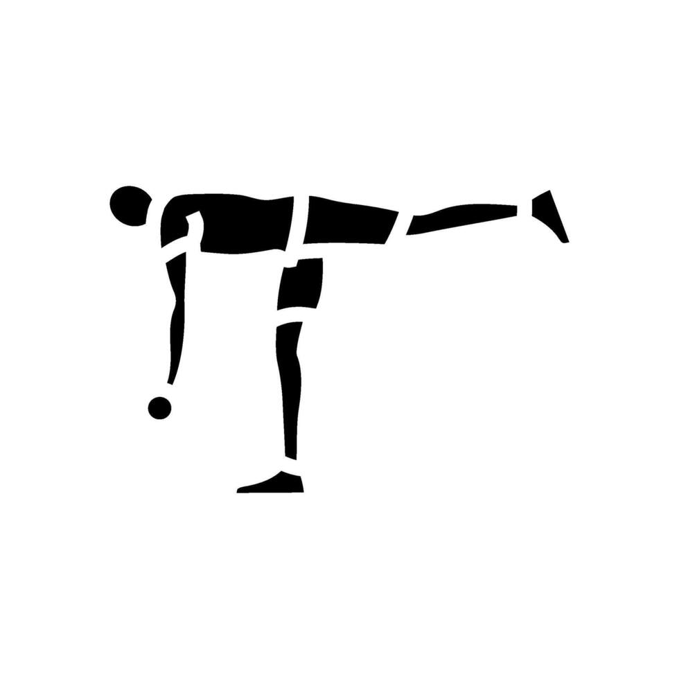 single leg deadlifts fitness exercise glyph icon illustration vector