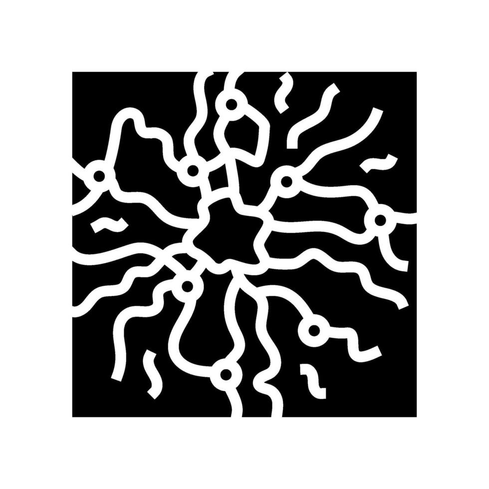 oscuro energía no resuelto misterio glifo icono ilustración vector