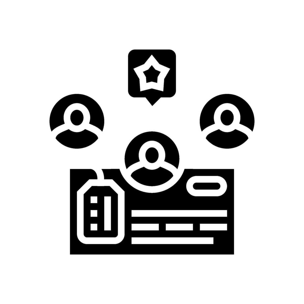 lead scoring technical sales engineer glyph icon illustration vector