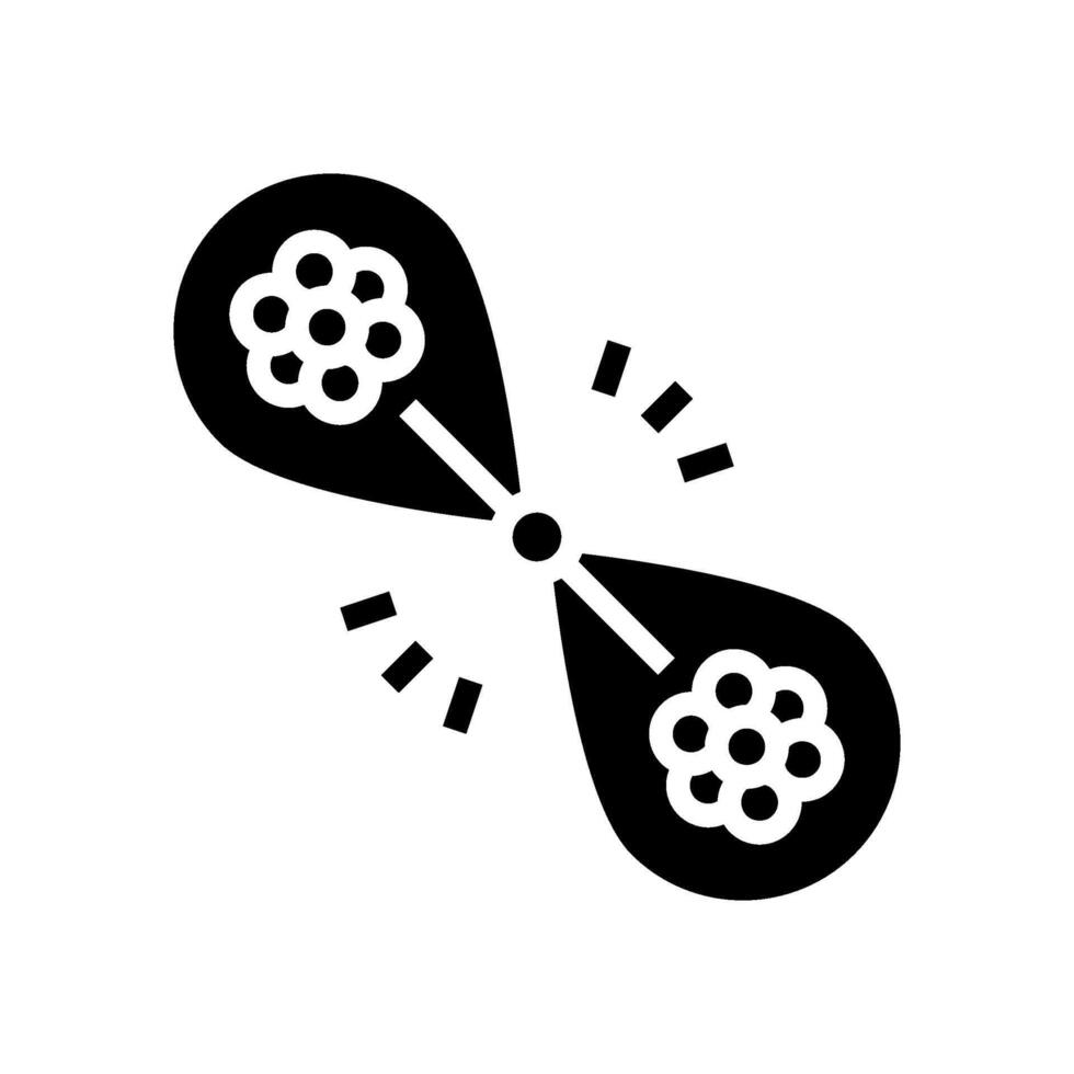 cuántico entrelazamiento no resuelto misterio glifo icono ilustración vector