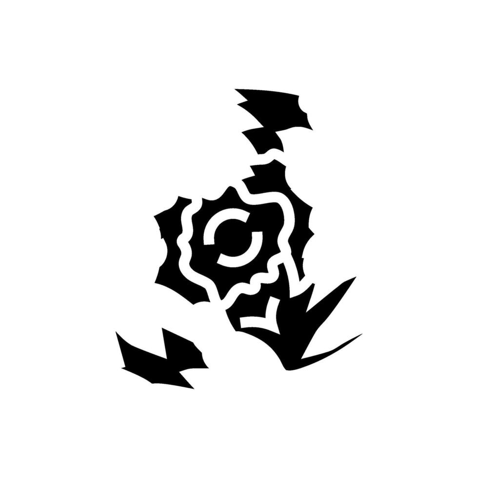 ball lightning unsolved mystery glyph icon illustration vector