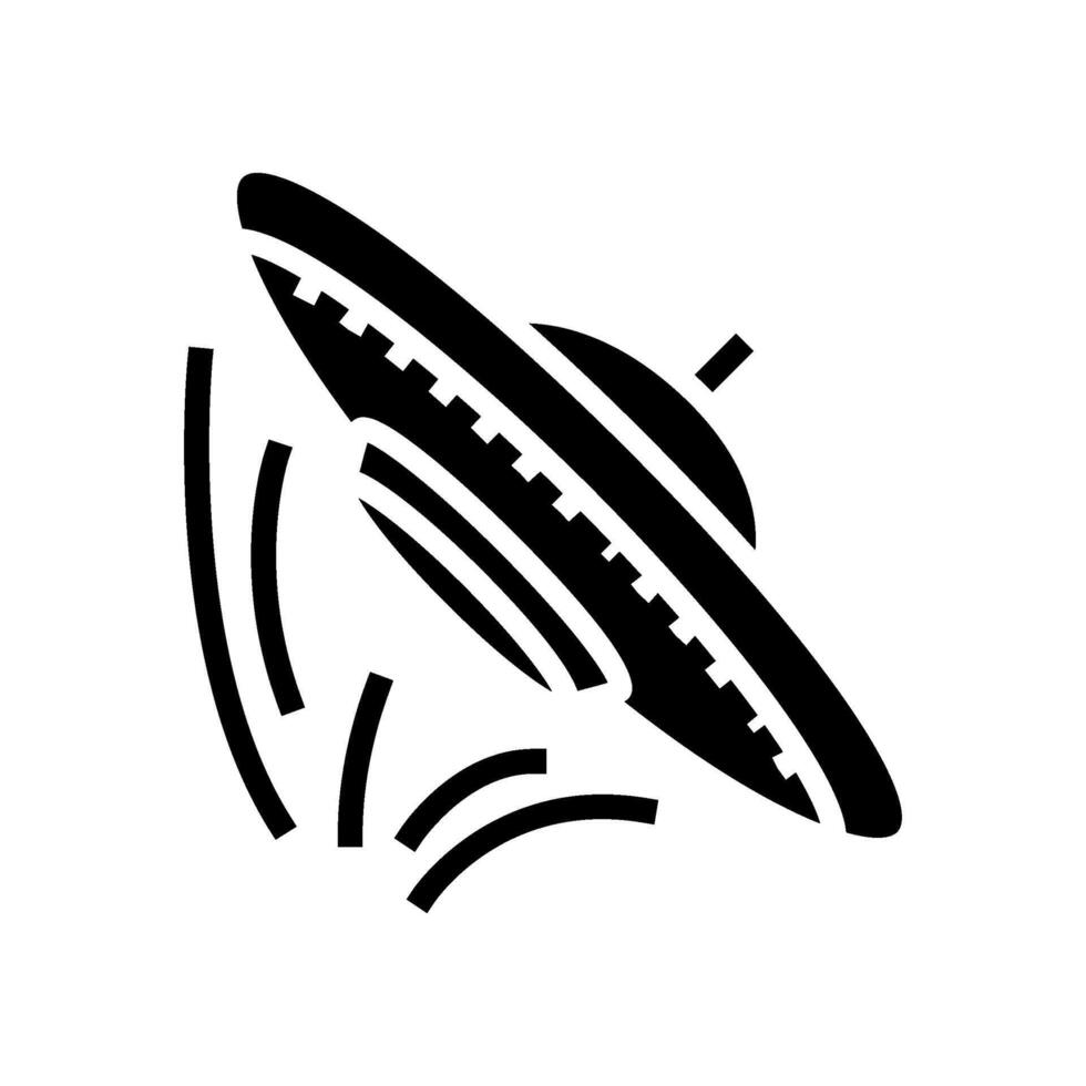 ufo unsolved mystery glyph icon illustration vector