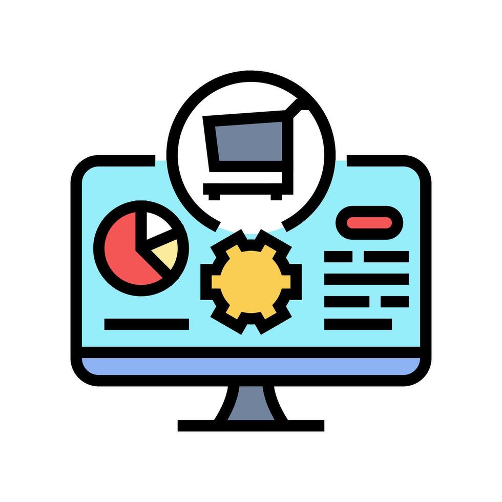intelligence technical sales engineer color icon illustration vector