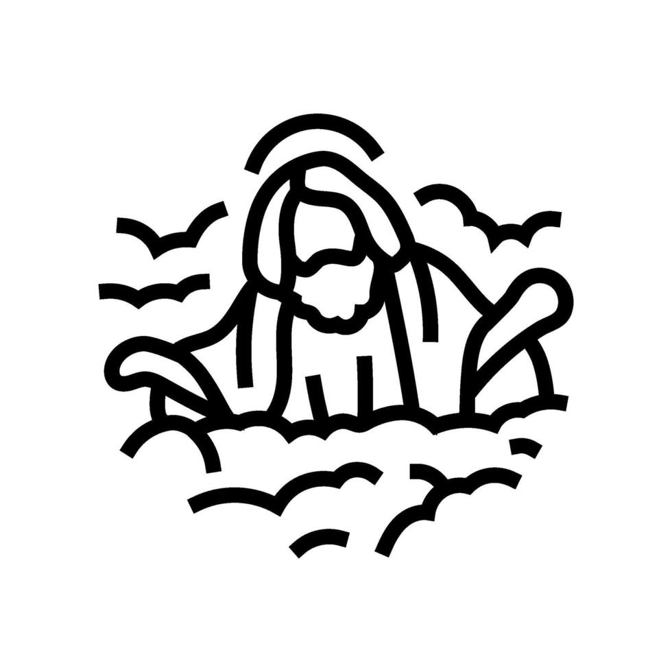 god unsolved mystery line icon illustration vector
