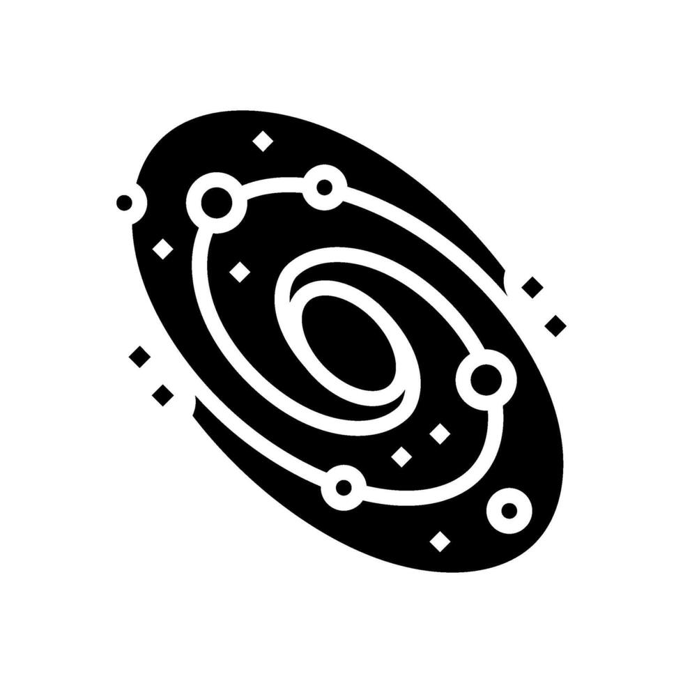 dark matter unsolved mystery glyph icon illustration vector