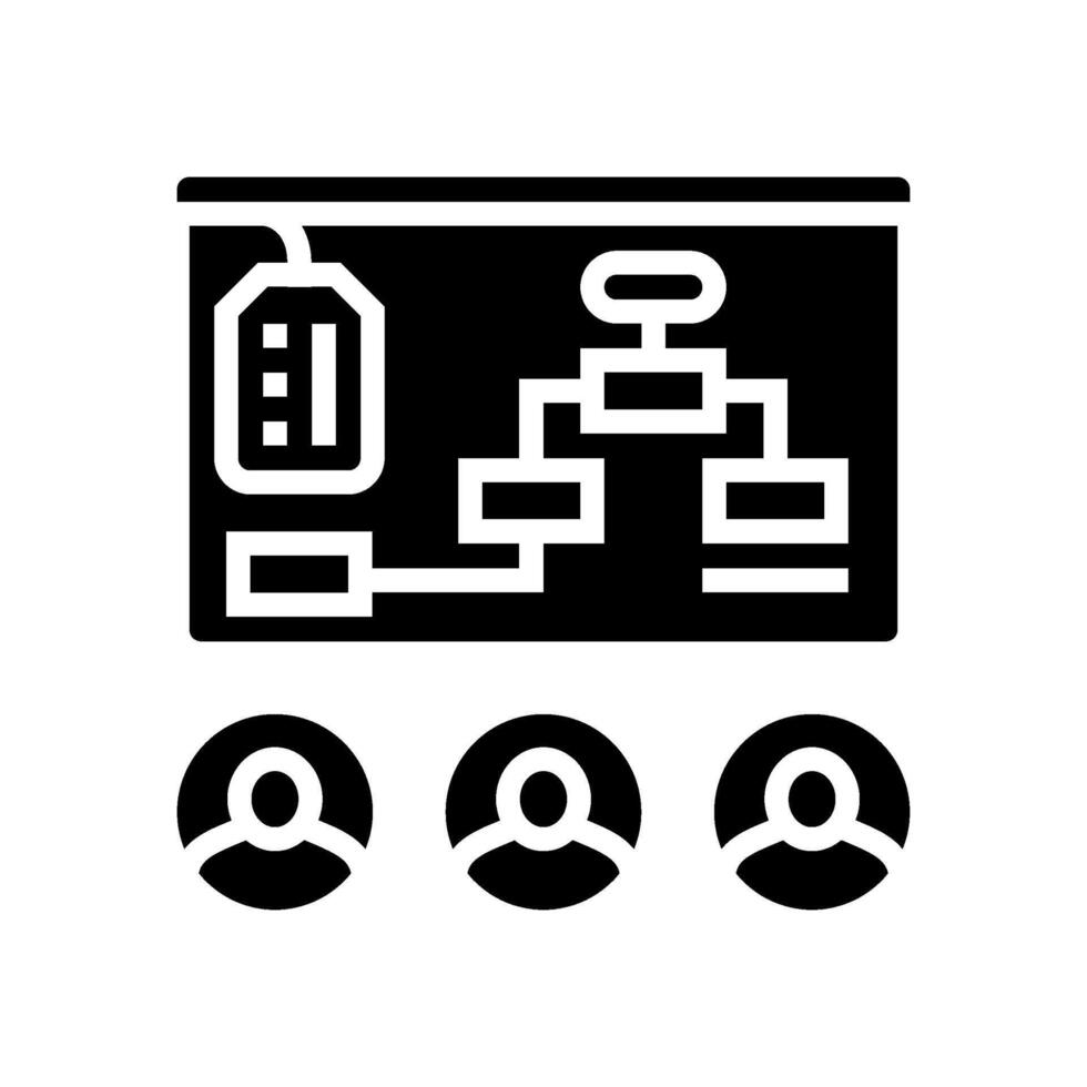 coaching technical sales engineer glyph icon illustration vector