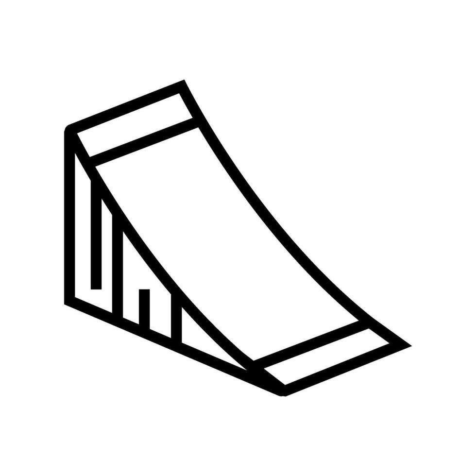 ramp skateboard sport line icon illustration vector