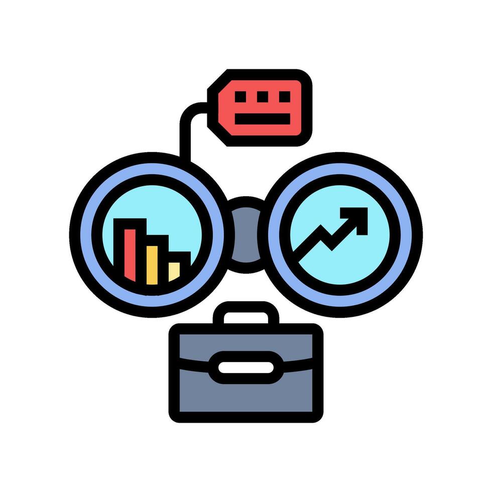 forecasting technical sales engineer color icon illustration vector