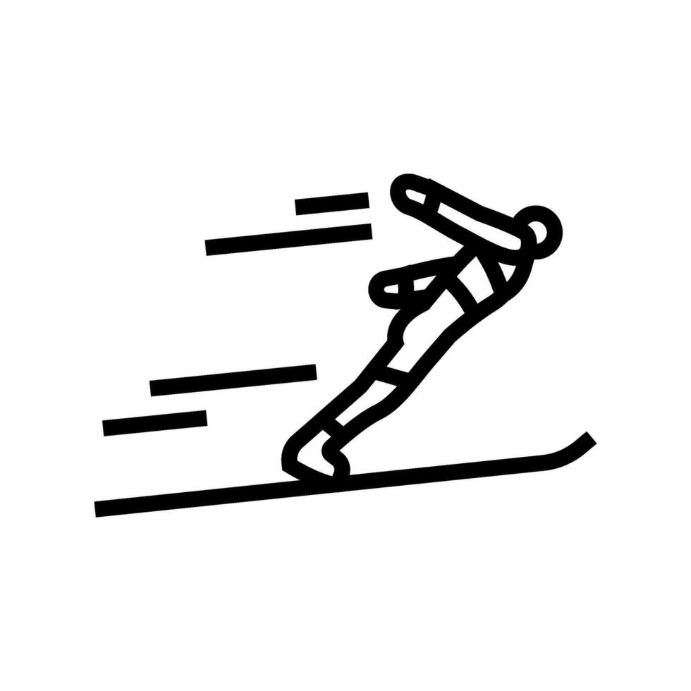nordic combined winter sport line icon illustration vector
