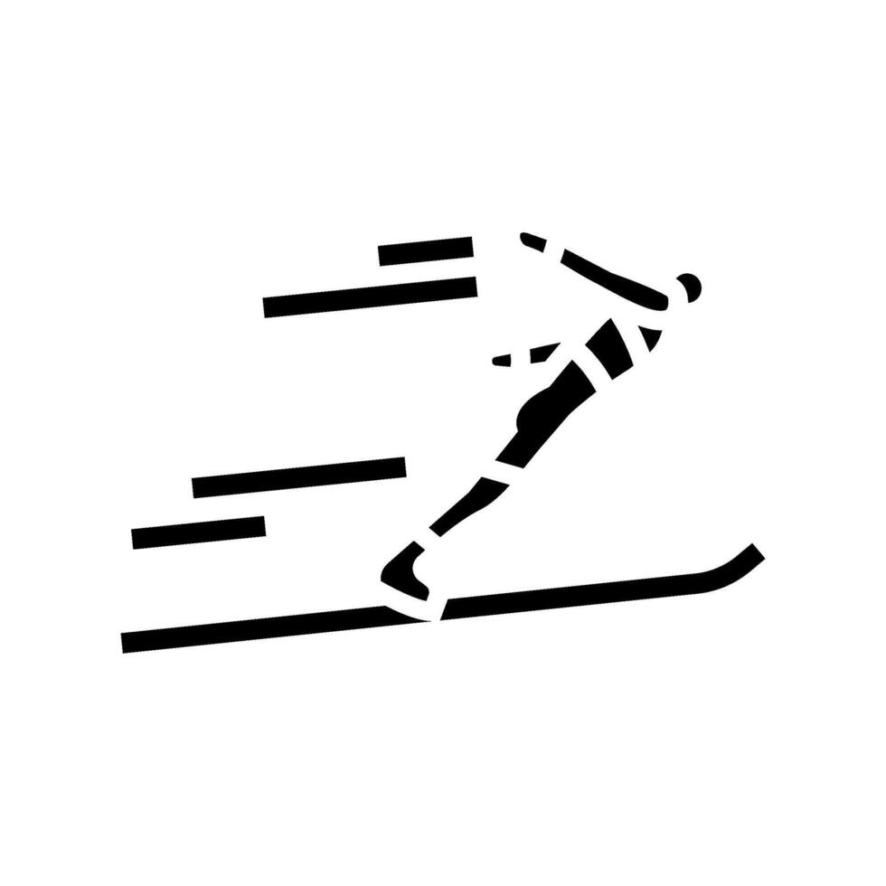 nordic combined winter sport glyph icon illustration vector