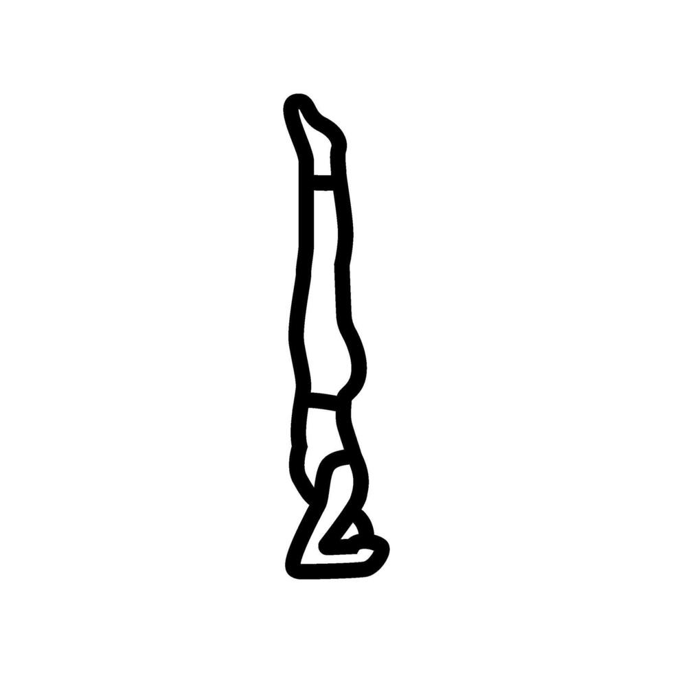 headstand sirsasana yoga line icon illustration vector
