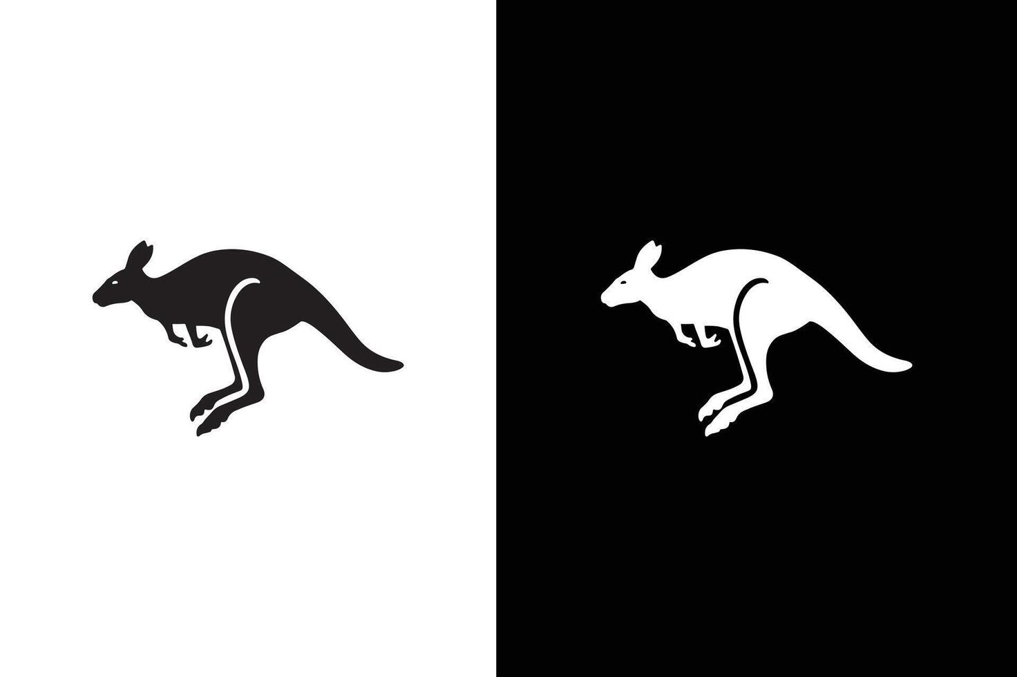 kangaroo icon silhouette, kangaroo icon illustration. Kangaroo design illustration template vector
