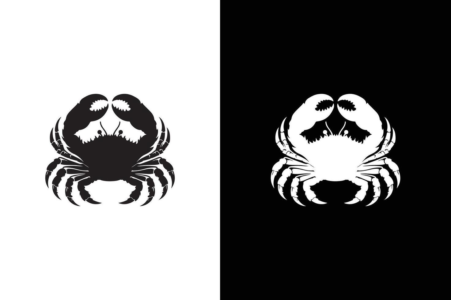 Crab icon silhouette . Crab silhouette can be used as icon, symbol or sign. Crab silhouette vector