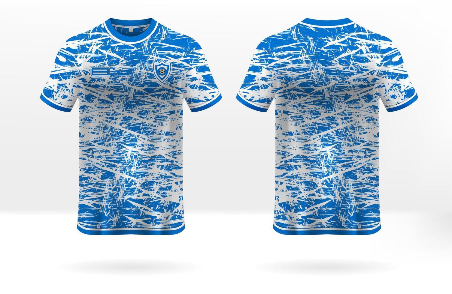 Template design jersey with blue and white grunge style background vector