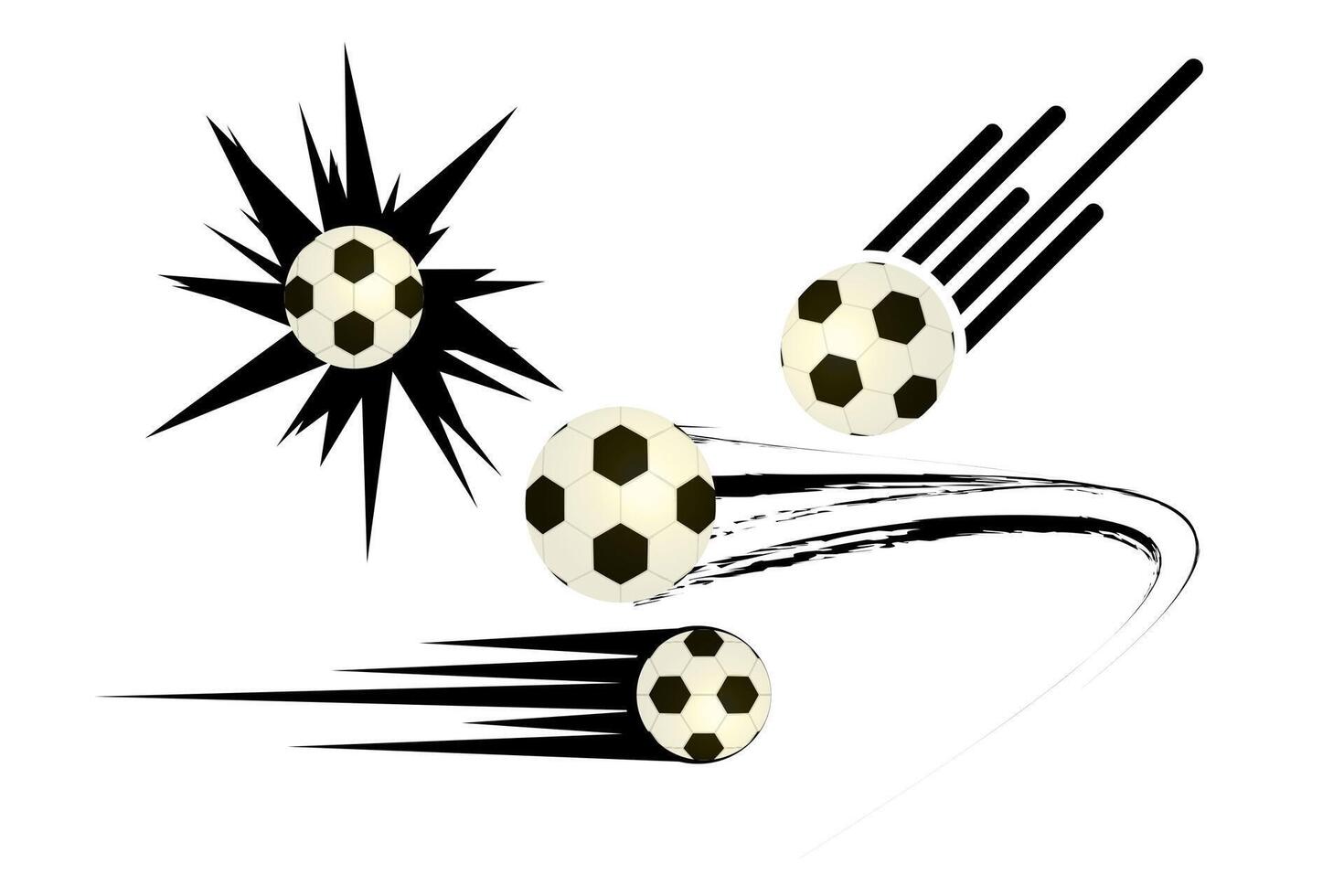 Moving soccer ball design vector