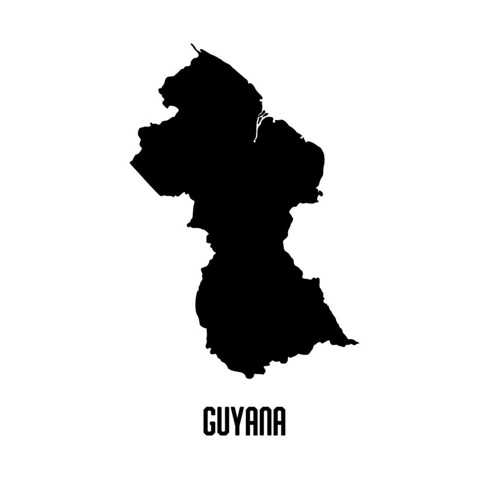 Guyana map, illustration vector