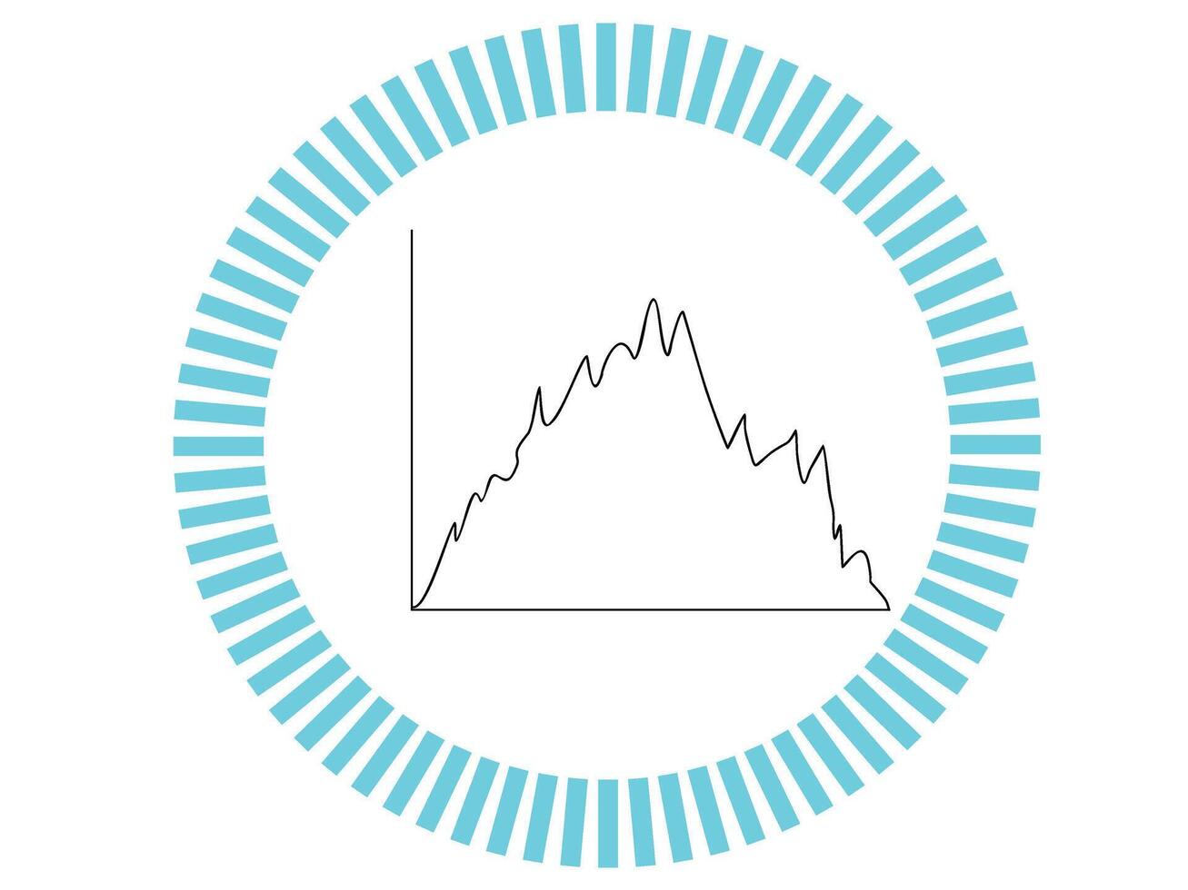 Bar pie charts and graphs for share market analysis vector