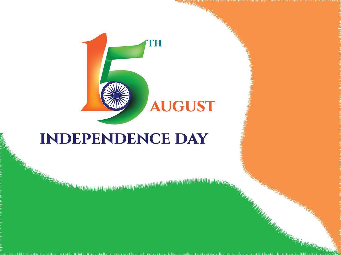 Celebrating Happy Independence Day India 15 August vector